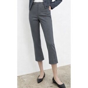 MM Lafleur Archie Jean Bootcut Crop Pants Gray Size 6 Office Stretch Business